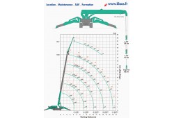 location mini grue maeda MC405 abaque de charge